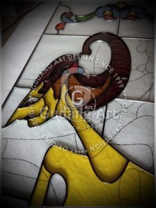 Seni Tradisional Kerajinan Kaca Patri Wayang2